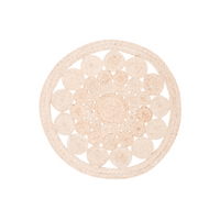 Round Teardrops Jute Rug