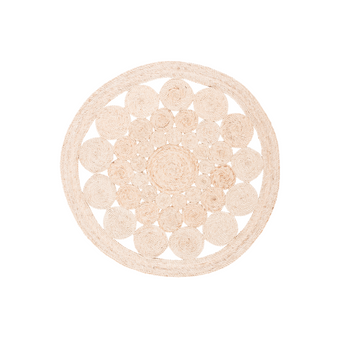 compare product Round Teardrops Jute Rug