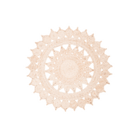 Round Teardrops Jute Rug